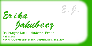 erika jakubecz business card